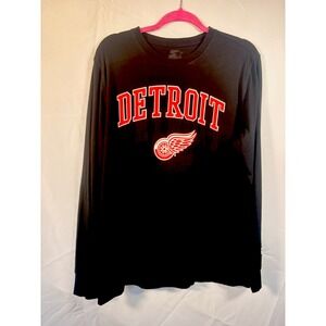 Starter T Shirt Size L Detroit Red Wings Short Sleeve
